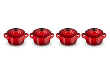 Le Creuset Serveerpan / Mini Braadpan Signature - Kersenrood - ø 10 cm / 250 ml - 4 stuks