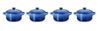 Le Creuset Serveerpan / Mini Braadpan Signature - Azure - ø 10 cm / 250 ml - 4 stuks