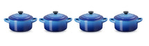 Le Creuset Poêle de Service / Mini Cocotte Signature - Azur - ø 10 cm / 250 ml - 4 pièces