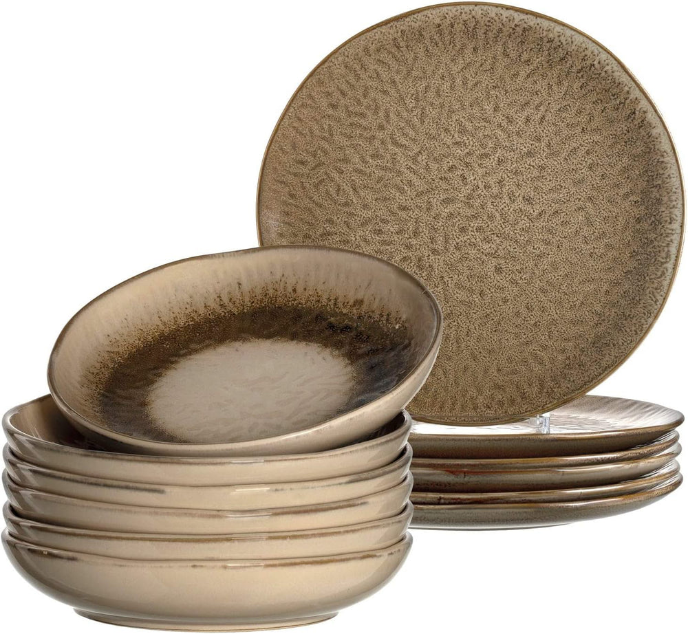 Leonardo Serviesset Matera (Dinerborden + Diepe Borden) - Beige - 12-delig / 6 personen