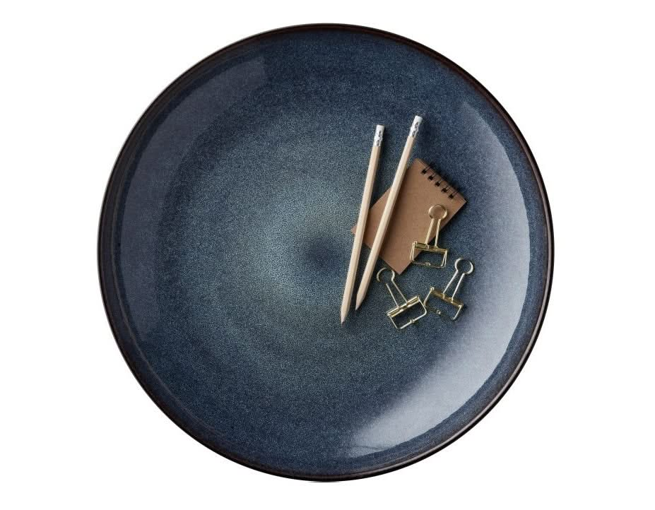 Plat de service Bitz Gastro Noir/bleu foncé ø 40 cm