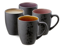 Bitz Mugs Gastro Noir/multi Rose 300 ml - 4 Pièces