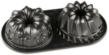 Nordic Ware Turban Moule à pâtisserie Bundt Duet Argent - 2 pièces