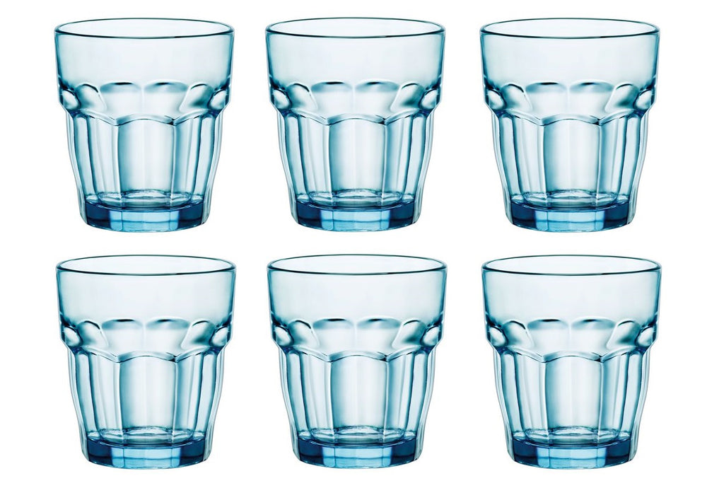 Bormioli Rocco Waterglazen Rock Bar - Blauw - 270 ml - 6 stuks