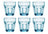 Bormioli Rocco Waterglazen Rock Bar - Blauw - 270 ml - 6 stuks