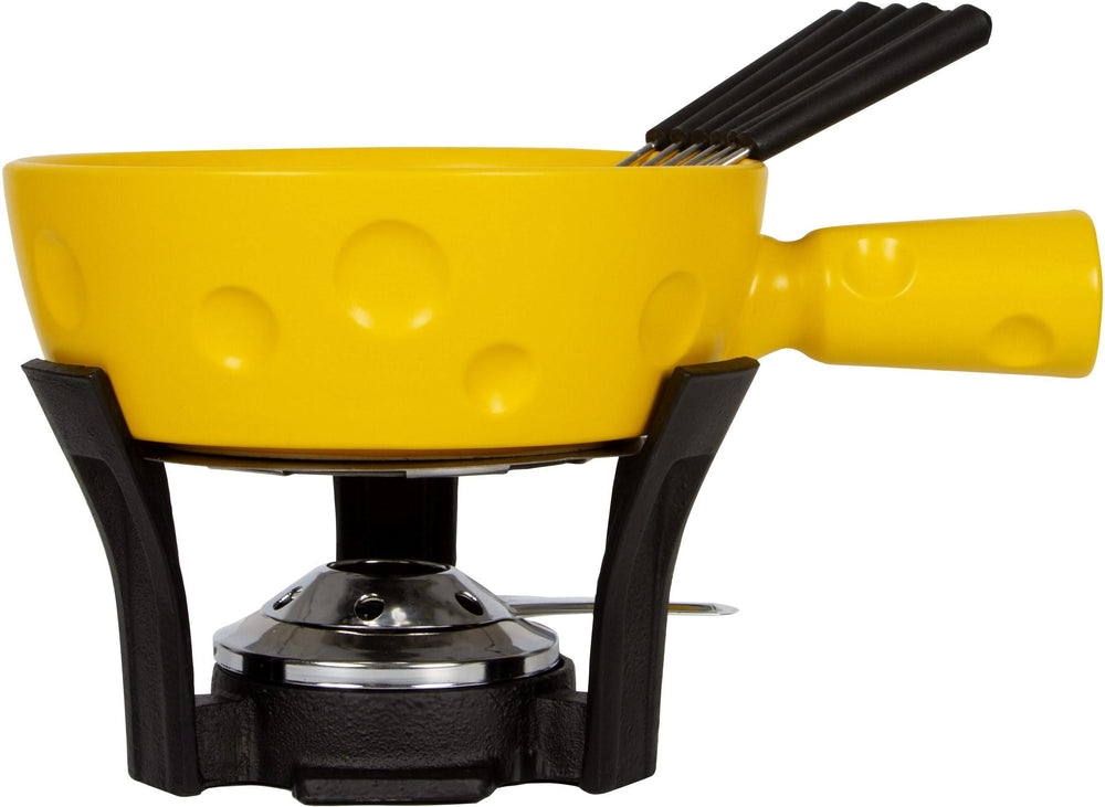 Boska Service à fondue Cheesy - 6 personnes - jaune/noir - 1,3 litres