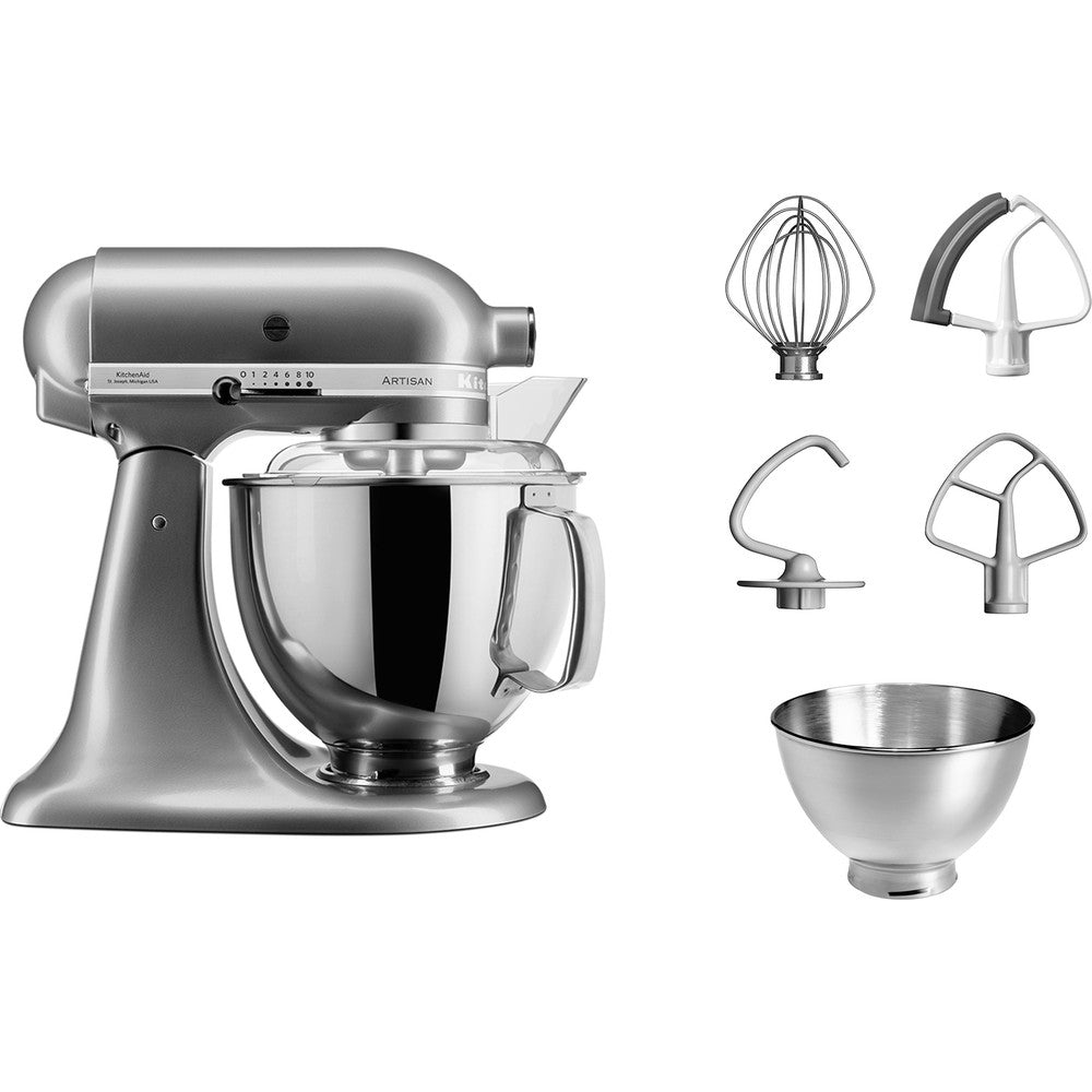 KitchenAid Keukenmachine Artisan - kantelbare kop - contour zilver - 4.8 liter - 5KSM175PSECU