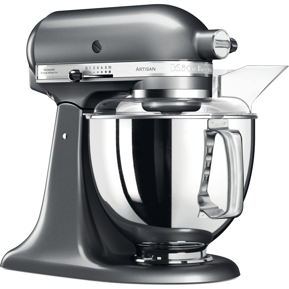 Robot culinaire KitchenAid Artisan - tête inclinable - gris étain - 4,8 litres - 5KSM175PSEMS