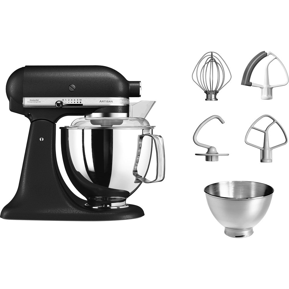 Robot culinaire KitchenAid Artisan - tête inclinable - noir volcan - 4,8 litres - 5KSM175PSEBK