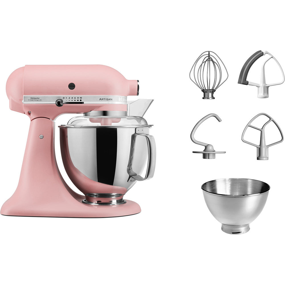 Robot culinaire KitchenAid Artisan - tête inclinable - rose séchée - 4,8 litres - 5KSM175PSEDR