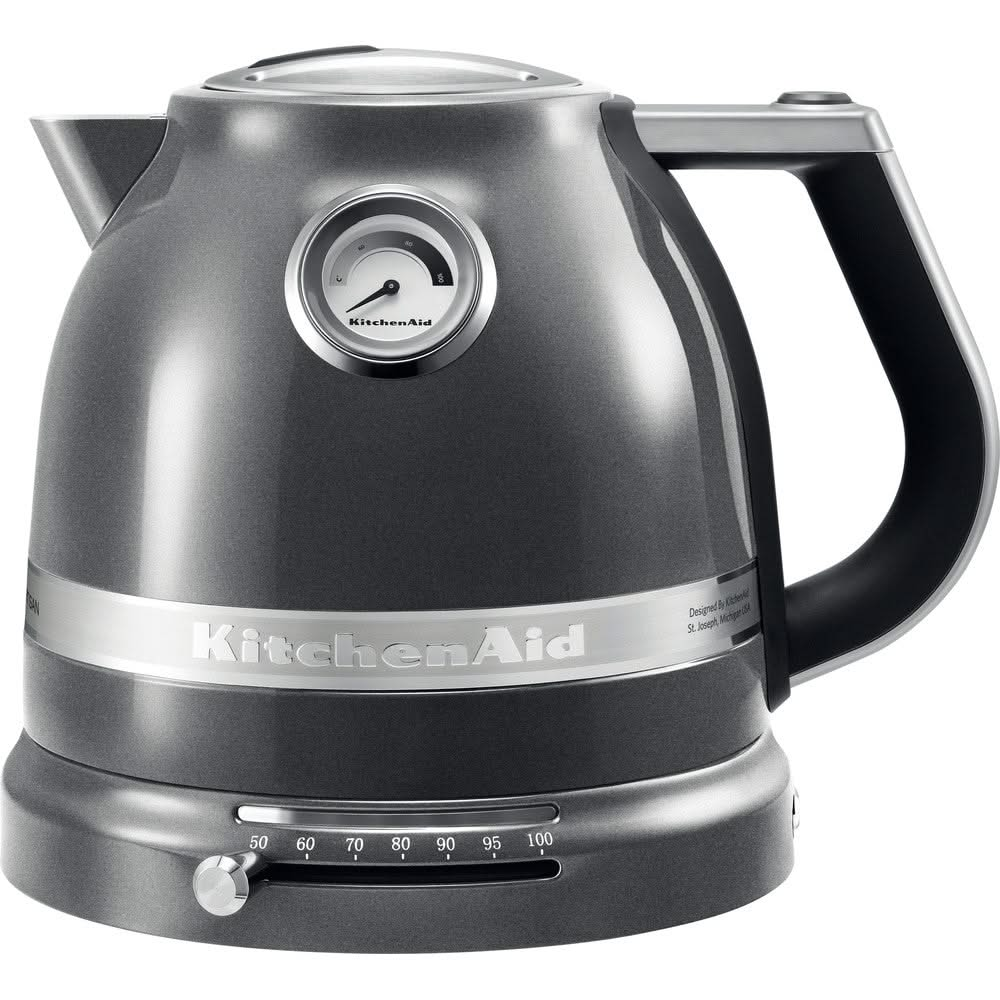 KitchenAid Waterkoker Artisan - temperatuurregeling - tingrijs - 1.5 liter - 5KEK1522EMS