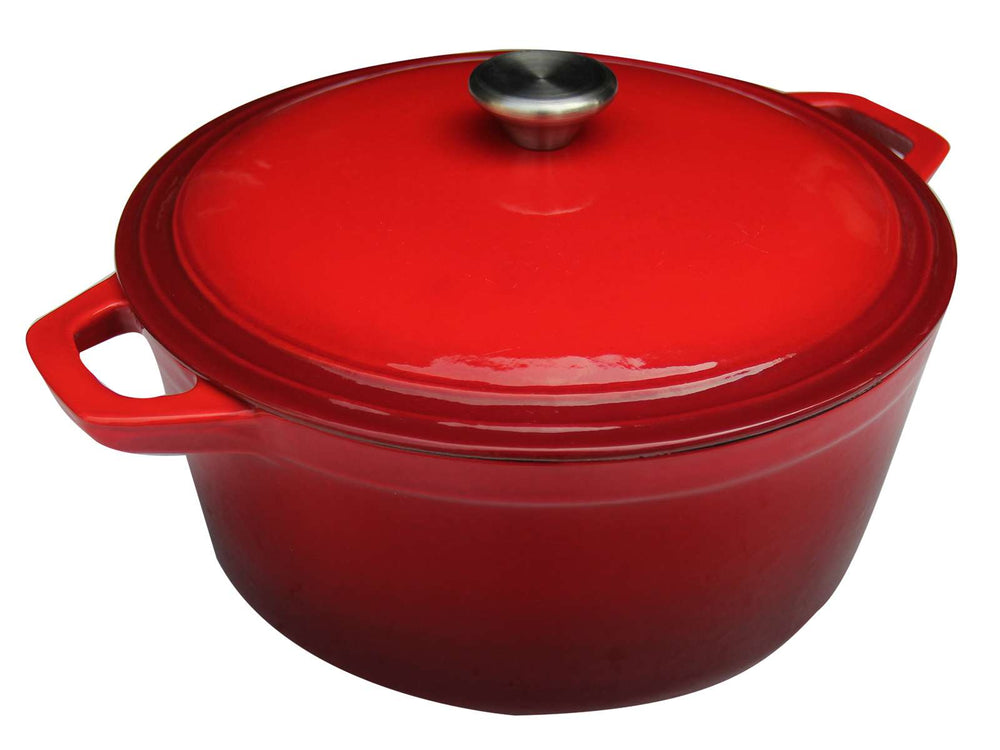 Cookinglife Braadpan Cast Iron Gietijzer Rood - ø 24 cm / 3.5 Liter
