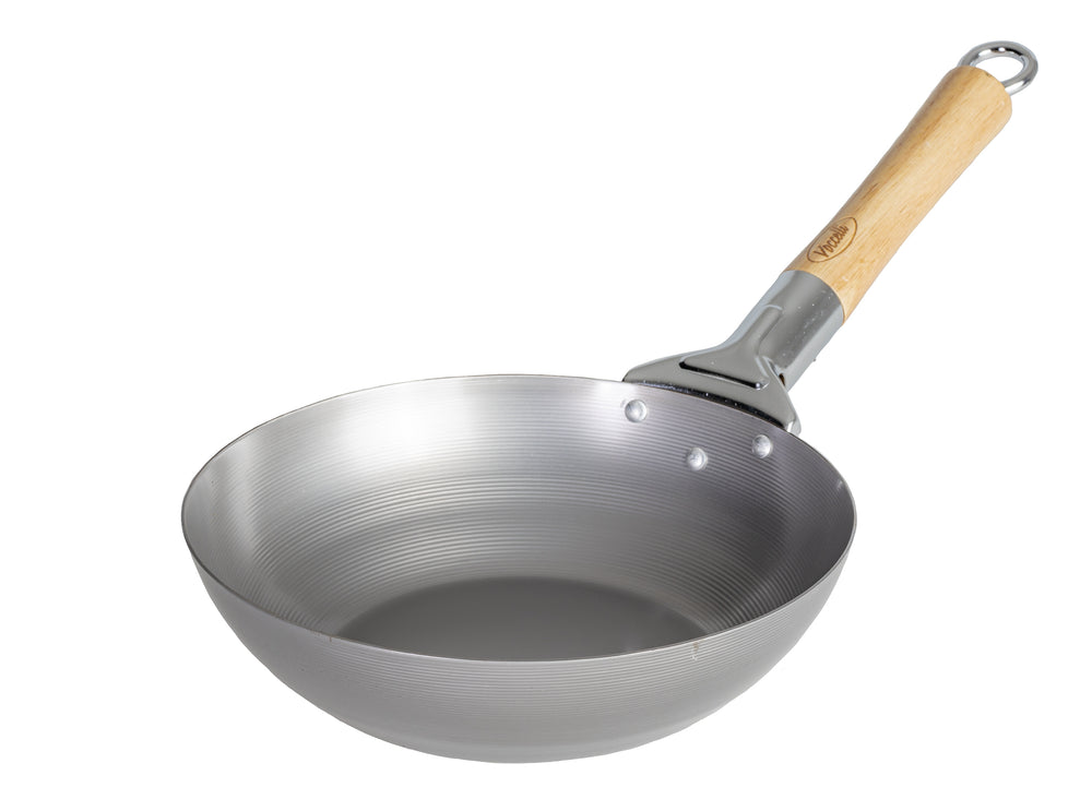 Poêle wok Voccelli - Tôle d'acier - ø 25 cm - sans revêtement antiadhésif