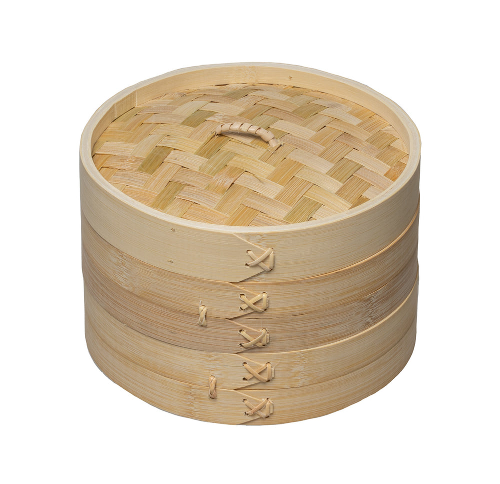 Sareva Stoommandje  / Dim Sum mandje / serveermandje - Bamboe - 2-laags - ø 21 cm