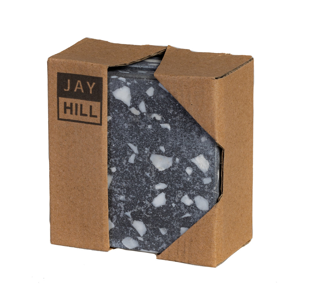 Jay Hill Onderzetters Terrazzo - Grijs - 10 x 10 cm - 4 Stuks