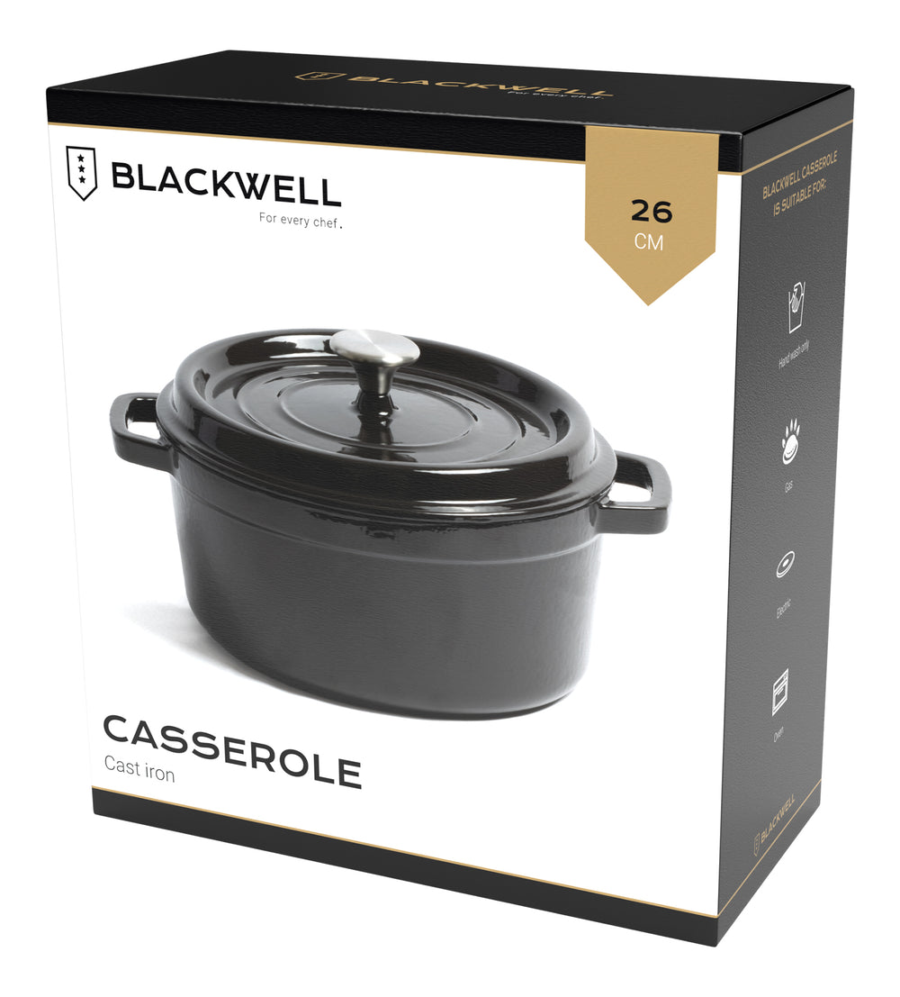 Cocotte en fonte Blackwell - Noir - ø 26 cm / 5,5 litres