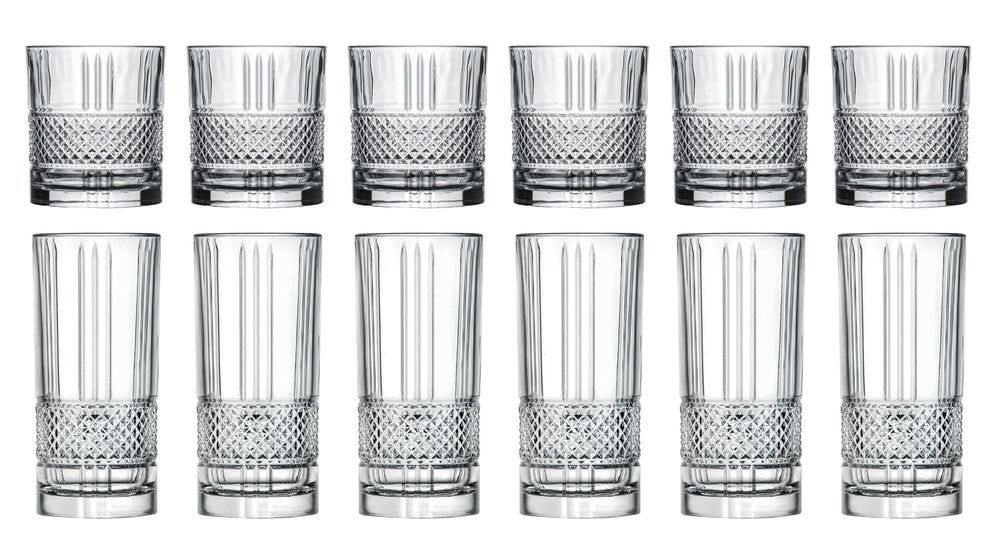 Ensemble de verres Jay Hill (verres à cocktail et verres long drink) Monea - 12 pièces