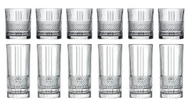 Cookinglife Service de verres (verres à cocktail et verres à long drink) Monea - set de 12 pièces