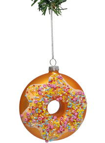 Boule de Noël Nordic Light Donut Confettis Rose 10 cm