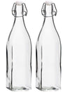 Bouteilles pivotantes carrées Cookinglife - 1 litre - 2 pièces