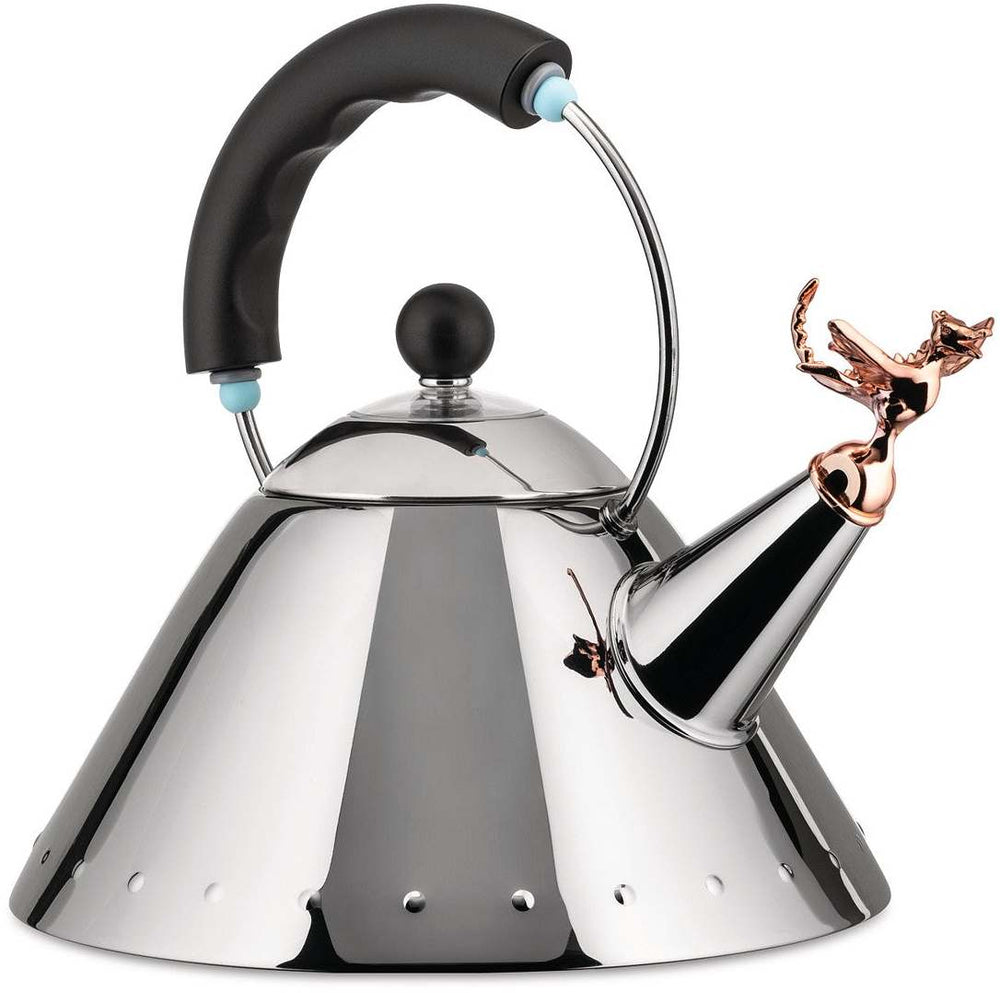 Alessi Bouilloire sifflante Tea Rex - 9093REX B - Noir - 2 litres - par Micheal Graves