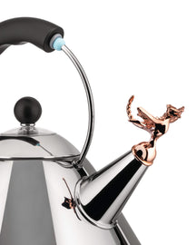 Alessi Fluitketel Tea Rex - 9093REX B - Zwart - 2 liter - door Micheal Graves