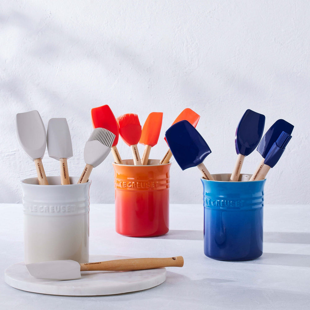 Set de spatules Le Creuset - avec pot à spatule - Premium - Azur - 5 pièces