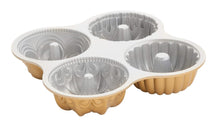 Nordic Ware Mini Tulband / Bakvorm Quartet Bundt Goud - Gietaluminium - 4 stuks