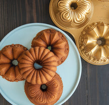 Nordic Ware Mini Tulband / Bakvorm Quartet Bundt Goud - Gietaluminium - 4 stuks