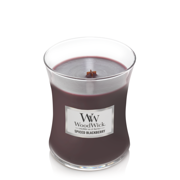 WoodWick Geurkaars Medium Spiced Blackberry - 11 cm / ø 10 cm