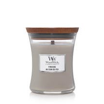 Bougie Parfumée WoodWick Moyenne Au Coin du Feu - 11 cm / ø 10 cm