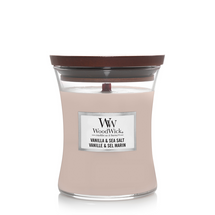 WoodWick Geurkaars Medium Vanilla & Sea Salt - 11 cm / ø 10 cm