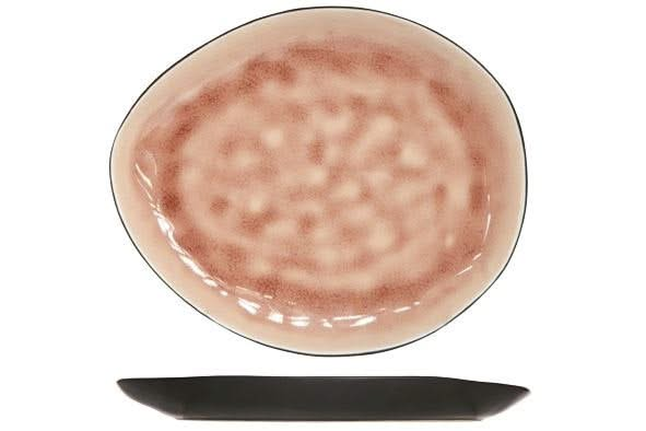 Assiette de petit-déjeuner Cosy & Trendy Laguna Old Rose 20 x 16 cm