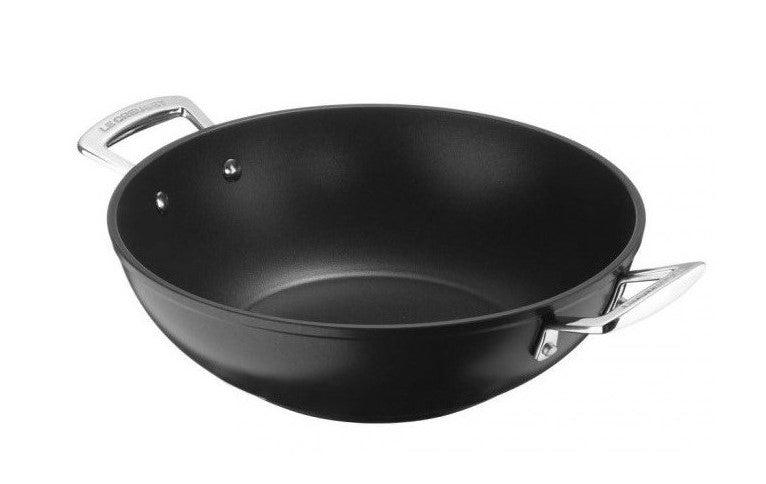 Le Creuset Poêle Wok Les Forgées TNS - ø 28 cm / 3,9 litres - revêtement antiadhésif standard