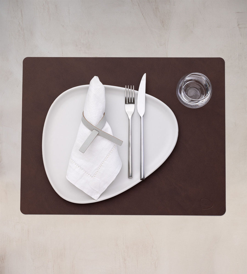 LIND DNA Placemat Nupo - Leer - Dark Brown - 45 x 35 cm