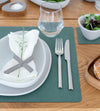 LIND DNA Set de Table Hippo - Cuir - Vert Pastel - 45 x 35 cm