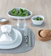 LIND DNA Set de Table Nupo - Cuir - Gris Clair - 44 x 37 cm