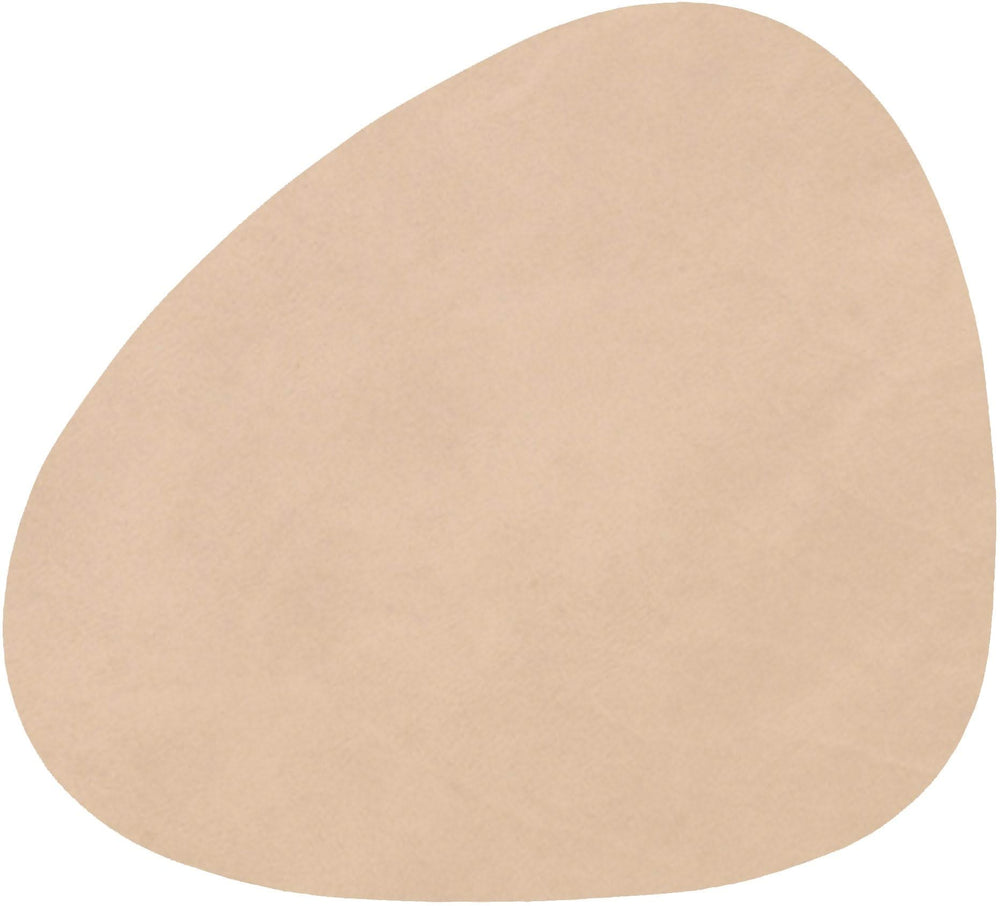 LIND DNA Onderzetter Nupo - Leer - Sand - 13 x 11 cm