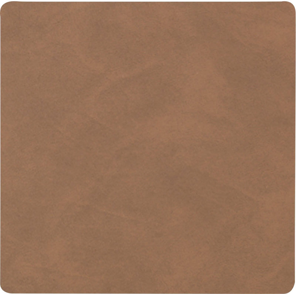 LIND DNA Dessous de Verre Nupo - Cuir - Marron - 10 x 10 cm