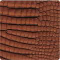 LIND DNA Onderzetter Croco - Leer - Cognac - 10 x 10 cm