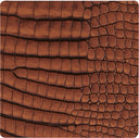 LIND DNA Onderzetter Croco - Leer - Cognac - 10 x 10 cm