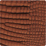 LIND DNA Onderzetter Croco - Leer - Cognac - 10 x 10 cm