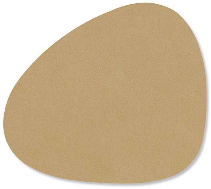 LIND DNA Onderzetter Nupo - Leer - Khaki - 13 x 11 cm