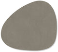 LIND DNA Onderzetter Nupo - Leer - Flint Grey - 13 x 11 cm