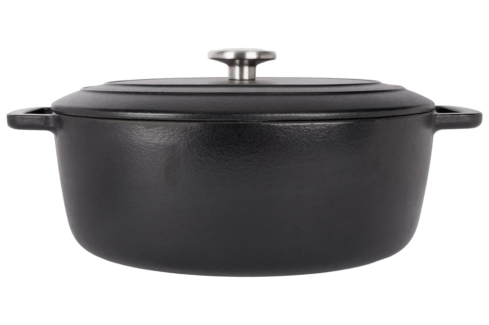 Cosy & Trendy Braadpan Fontestic Gietijzer Black Ovaal - 31 x 24 cm - Geëmailleerd