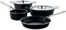 Alessi Cookware Set Pots&Pans - AJM100S6 A - Noir - Ensemble 4 pièces - par Jasper Morrison