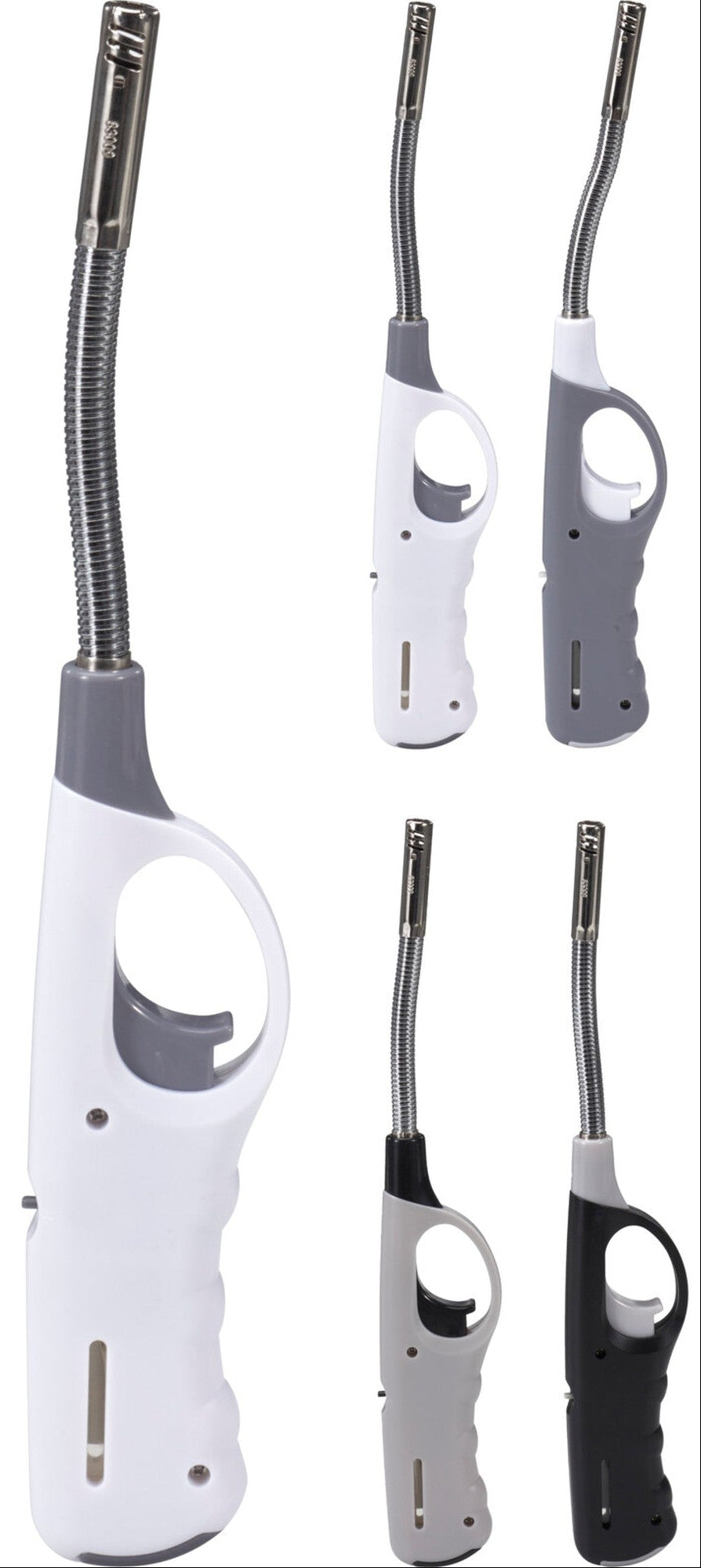 Cookinglife Aansteker Buigbaar 27.5 cm - Flexibel en Navulbaar - Wit/Grijs/Zwart