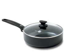 GreenPan Hapjespan met deksel - Cambridge - Infinity Black - ø 24 cm / 3.1 liter - keramische anti-aanbaklaag