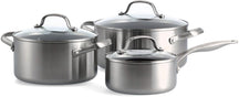 GreenPan Pannenset Geneva - RVS - 3 delige set