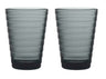 Verre Iittala Aino Aalto - Gris Foncé - 330 ml - 2 pièces